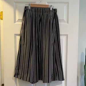 J. Crew Black and Cream A-Line Skirt